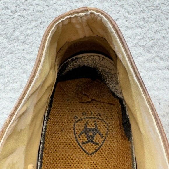 Ariat Boots Womens 8.5 Tan Ankle Leather Kiltie Western‎ Lace Up Roper Cowgirl - Picture 8 of 16